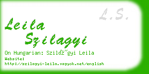 leila szilagyi business card